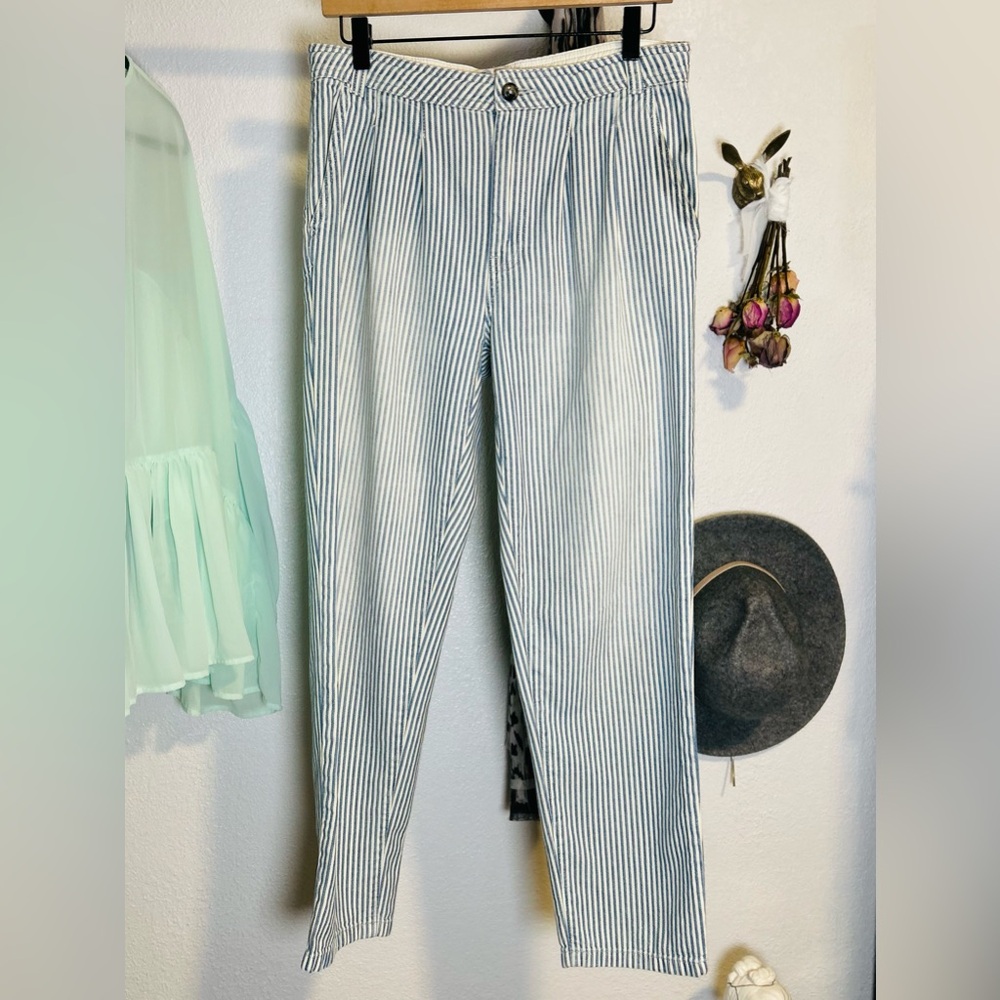 Free People • We the Free Railroad Stripe Cotton Pants Size 27